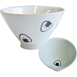 Getto Onigiri-san Rice Bowl, Made in Japan, Microwave/Dishwasher Safe, Gift 47061