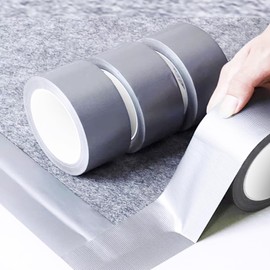 Amanbo 3-Pack Duct Tape Heavy Duty Waterproof Silver, 66 Yards x 1.88 Inch Total Strong Adhesive No Residue Bulk for Home Use, DIY, Projects, Outdoor Repairs Tear by Hand