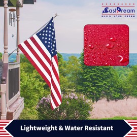 American US Flag 4x6,Vibrant Color & Fade Resistant US Flags for Outside Long Lasting Polyester 4x6 ft Flags Double Stitched USA Flag (Pack of 1)