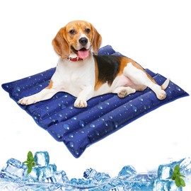 Dog Cooling Mat, 29.5" x 29.5", Cooling Mat for Dogs and Cats, Suitable for All Types of Pets, Durable Cooler Fabric for Better Cool Sensation, Keeping Pets Cool in Summer Heat (Dewdrop)