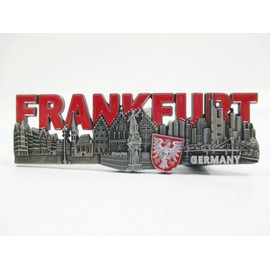 Frankfurt Magnet Metal Souvenir Germany Roman Skyline Banks Big Letter
