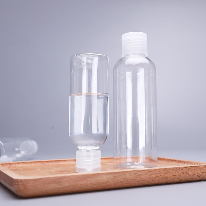 ccHuDE 8 Pcs 100ml Plastic Travel Bottles Empty Transparent Dispenser