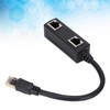 Ethernet Splitter Practical Stable Reliable Durable Black CAT8 Network Cable