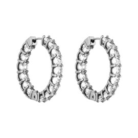 PURELEI® Shimmer Earrings - Women's Earrings Made of Durable Stainless Steel - Waterproof Earrings Women - 2.7 cm Diameter - Fashion Jewellery for Your Individual Look, Stainless Steel