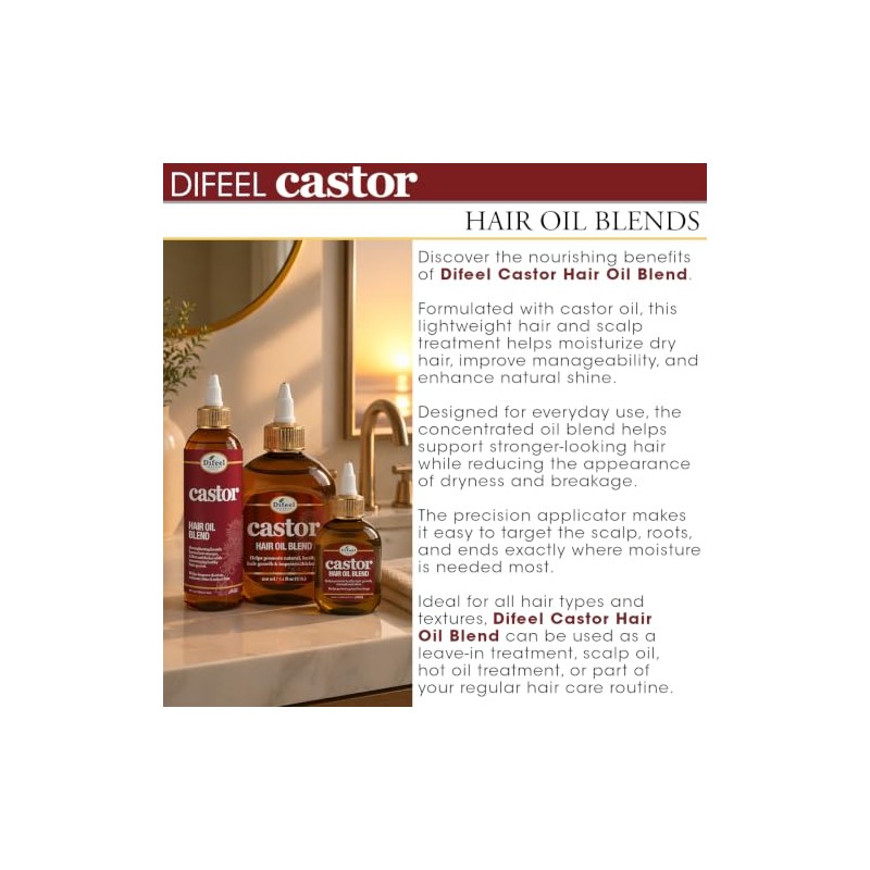 Difeel Aceite para el Cabello Castor Pro-Growth Pro-Growth Castor Hair