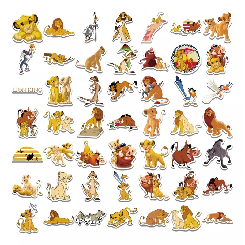 El Rey León Película 50 Calcomanias Stickers Pvc Contra Agua
