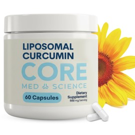 Pro Liposomal™ Cápsulas de curcumina 500 mg sin OMG, absorción optimizada de extractos curcuminoides, los ingredientes activos de la cúrcuma 30 dosis,
