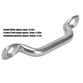 BRDI Boat Top Pad Eye, 316 Stainless Steel Pad Eye Rust Proof 72mm Full Length Easy Installation 10pcs 6mm Kayak Canoe Boat Handle Width