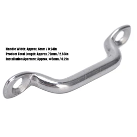BRDI Boat Top Pad Eye, 316 Stainless Steel Pad Eye Rust Proof 72mm Full Length Easy Installation 10pcs 6mm Kayak Canoe Boat Handle Width