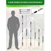 Adjustable Metal Leaf Rake Set Garden Rake for Leaves Long