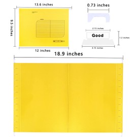 SOYIRI Hanging File Folder, A4 Suspension Files Holder, Hang Folder, Filing Cabinet Suspension File with Tab and Label for School Home Office, Yellow, 25 Pack