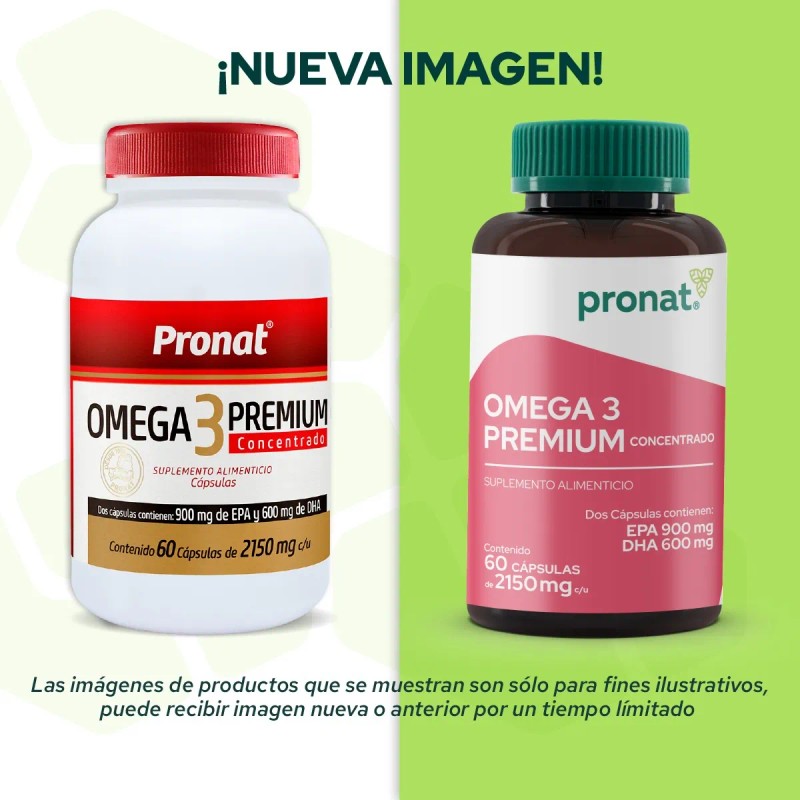 Suplemento Omega 3 Premium Concentrado (60 Caps) - Pronat Sin