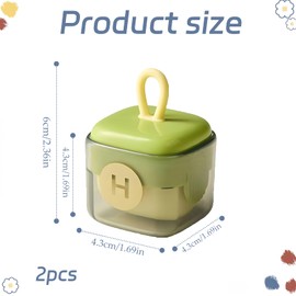 2Pack Reusable Lint Roller for Clothes - Washable & Portable Mini Lint Remover | Strong Adhesion for Pet Hair, Dust & Fabric Fuzz (Green & Yellow)