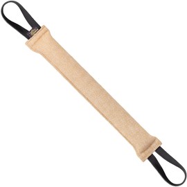Viper Bite Tug Toy with Two Handles – 2in Wide | Durable & Interactive Dog Tug Training Tool for Puppy Development & Professional Use | Jute, Leather, Fire Hose or French Linen