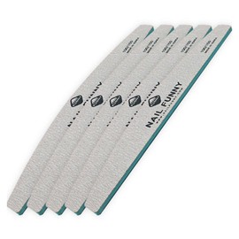 NAILFUNNY Nail Care Zebra File 100150 Grit, Mixed Colors, 5 Pieces / NAILFUNNY 네일케어 지브라파일 100150그릿, 혼합색상, 5개