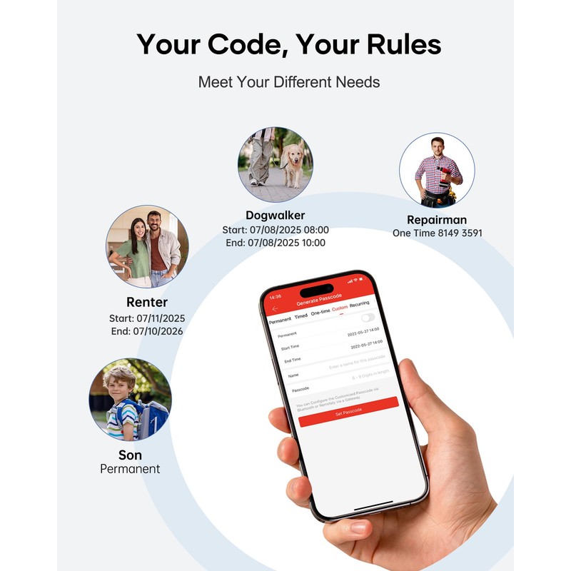 Smart Front Door Lock Set: Hornbill Keyless Entry Door Lock