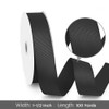 Isaspire 1-1/2" Width x 100 Yards Grosgrain Ribbon, Black Ribbed