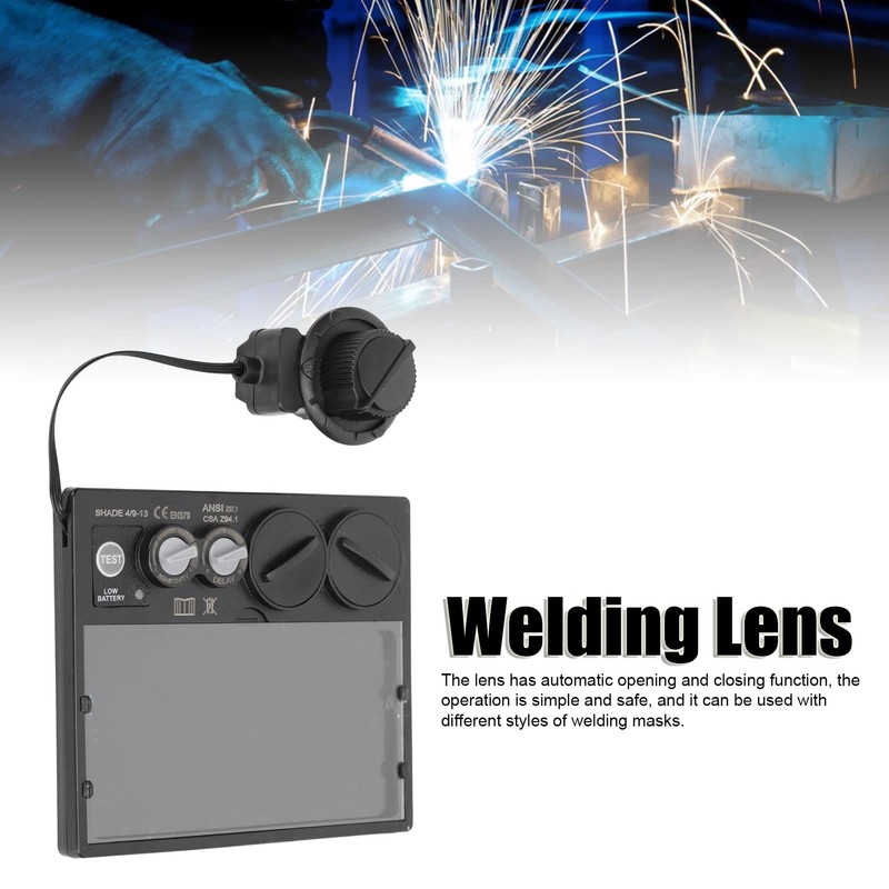 Solar Welding Lens with Automatic Darkening, 100x50mm Variable Shade 9-13