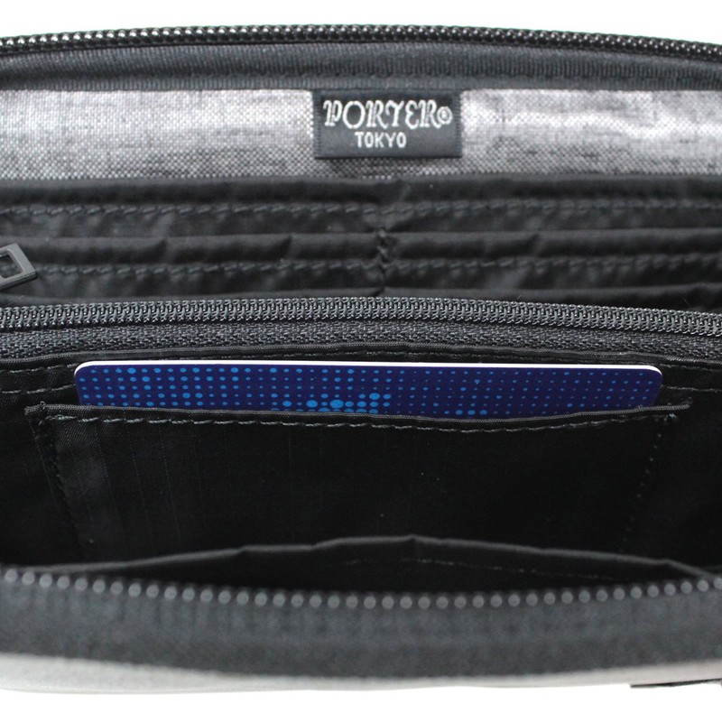 Porter TACTICAL 654-07080 Long Wallet with Round Zipper, Black
