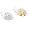 forkart cute handmade glassware gold turtle silver turtle