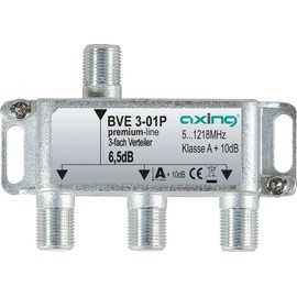 Axing BVE -01P Cable Distributor Cable CATV Multimedia DVB-T2 Class A+ 10 dB 5-1218 MHz Metal