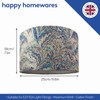Contemporary and Vivid Peacock Print Table/Pendant Drum Lamp Shade in