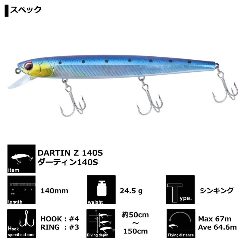 DAIWA 140S Dirtin Z Offshore Lure, Adelaic Eagle