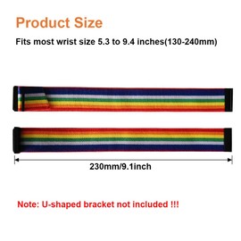 YOFUNTLE Stretchy Bands Compatible for WHOOP 4.0 - Breathable Nylon Strap Wristband - Soft, Comfort, Durability, Breathable, Easy to Use and Adjustable (Rainbow)