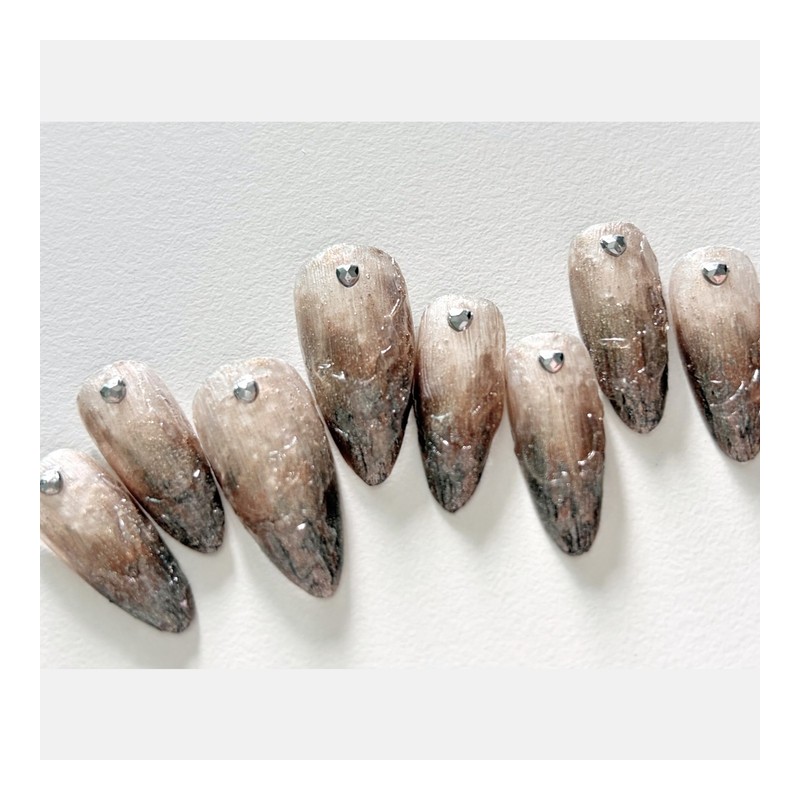 [Himi Fade] Handmade nail tips - Coffin / [희미 Fade]