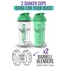 -2 Pack- 28 oz Protein Shaker Bottles for Protein Mixes