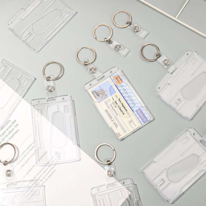 Smivyhp Pack of 8 Card Holder ID Transparent Card Case