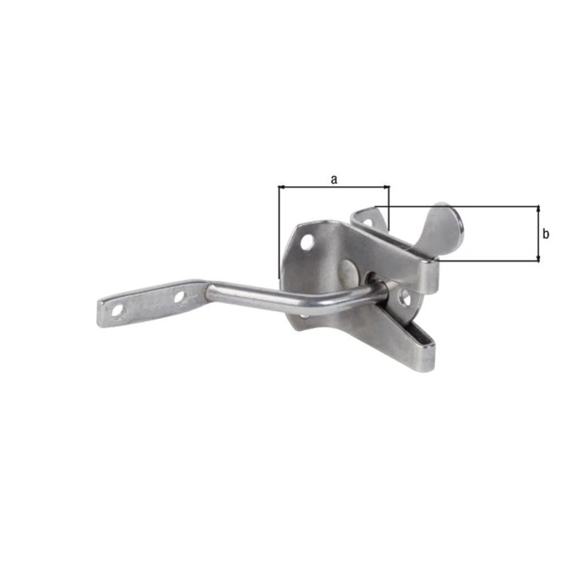 Alberts 326197 Garden Gate Latch Stainless Steel Plate Length 55