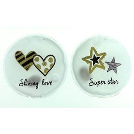 MC-Trend Set of 4 Pocket Warmers Hand Warmers for Warm Hands and Fingers, Reusable Heat Pads (Set of 4 Love and Star)