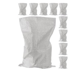 A&A SUPPLIES UK A&A SUPPLIES UK - 10 x Large Woven Rubble Builder White Rubbish Bags 60 X 100 CM Sacks - Strong Builders Garden Waste Bag - Heavy Duty Polypropylene PP DIY White Jumbo Sack 24.5 X 39" inches (10)