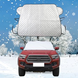 Windshield Snow Cover Compatible with Toyota Tacoma 2015-2022, Car Snow Cover, Front Windshield Sunshade, Exterior Windscreen Sun Shade, UV-Rays Sun Ice Snow Frost Protector, 4-Layer Windshield Cover