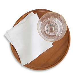 Solino Home Linen Cocktail Napkins 6 x 6 Inch – Set of 12, 100% Pure Linen White Cloth Cocktail Napkins – Sonoma