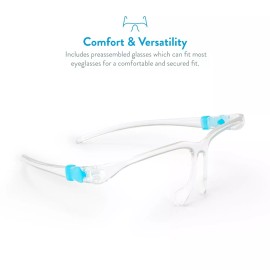 AccuMed 2-Pack Protective Transparent Face Shield with Glasses Frame (2-count)