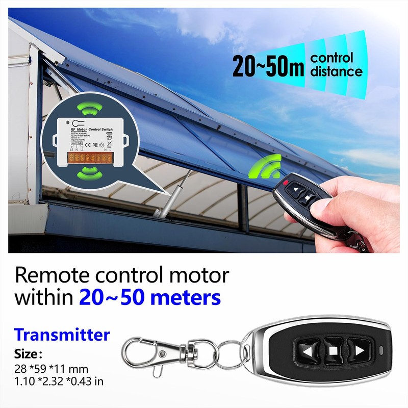 DieseRC Wireless Roller Shutter Remote Control Switch AC 90 V