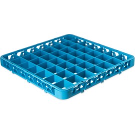 Carlisle FoodService Products OptiClean 49 Compartment Divided Glass Rack Extender, 1.78", Blue
