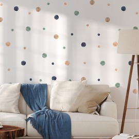 330Pcs Watercolour Dots Wall Stickers, Dots Wall Decal，Kids room wall stickers，Boho Rainbow Dots Wall Stickers，Colorful Circles Wall Decals. (Watercolour Dots Wall Stickers)