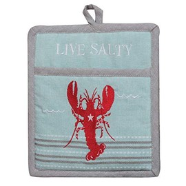 Live Salty Lobster Embroidered Pocket Mitt