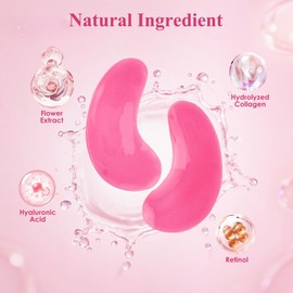 Taimand Under Eye Patches (30 Pairs), Under Eye Mask for Puffy Eyes and Dark Circles, Eye Masks with Collagen, Relieves Pressure and Reduces Wrinkles, Revitalises and Refreshes Your Skin, Rose