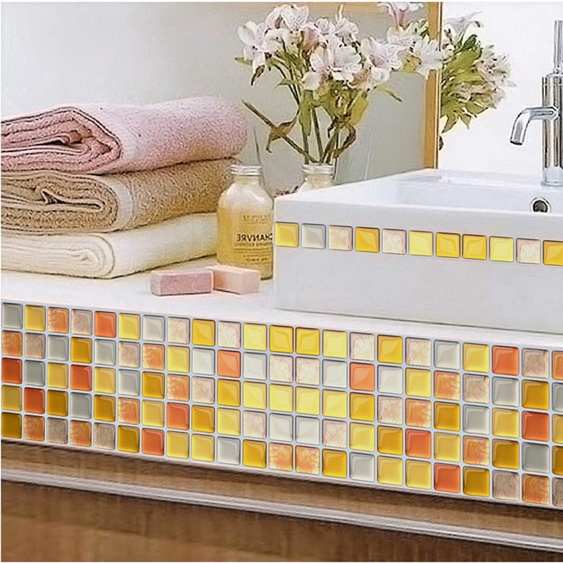 VANCORE Mosaic Tile Stickers, Kitchen Remake Sheet, Tile Stickers, Renovation,