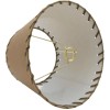 Kraft Parchment Stitched Trim 12 Inch Slip Uno Lamp Shade