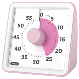 LIORQUE Visual Timer for Kids, 60 Minute Visual Countdown Timer Clock for kids Pomodoro Timer for Classroom Teaching Cooking