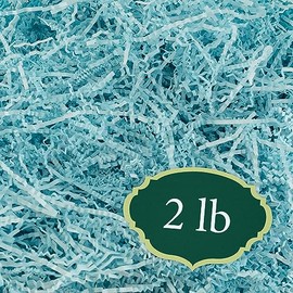 Arcadia Garden Products 2 lbs - Light Blue Crinkle Shredded Color Paper Filler Box Stuffing for Gift Wrapping & Crafts, Basket Filling, Confetti, Packaging & Shipping - RPC02LB