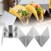 Stainless Steel Taco Holder, Silver Pancake Stand Rack with Sauce