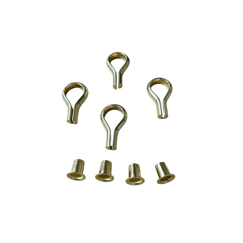 JAM2DAY 4 x Bookcase Shelf Supports And Sockets - Brass