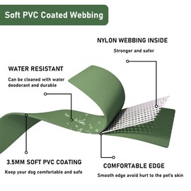 ZALER Dog Collar and Leash Set, Waterproof Adjustable Odor Proof Pet Collars Leashes for Large, Medium Small Dogs, Dog Leash with Airtag Dog Collar Holder and Dog Poop Bag Holder (XS, Green)