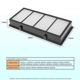 Lhari HAPF300/HAPF30 D Filter, Compatible with Holmes AER1 Ready Air Purifiers and Bionaire Units, Compare to parts HAPF300AH-U4R, HAP242-NUC, Pack of 2